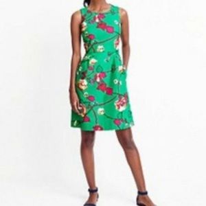 J.Crew Green Floral Dress